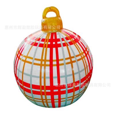 热卖塑ENE料发PVC充气LED光圣诞球装吹饰气手球圣诞节氛提围布置