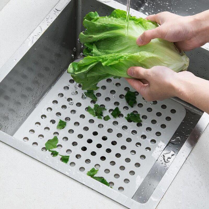 厨房水槽沥水垫防刮沥水板洗碗池防堵塞厨余垃圾过滤网餐具保护板