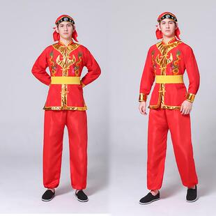 正品威风龙锣鼓服装舞舞狮打鼓轿夫男民秧歌婚庆表演族舞蹈演出服