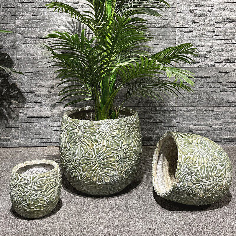 水泥花盆艺术客厅商场室内外落地北欧大号绿植创意盆栽古朴