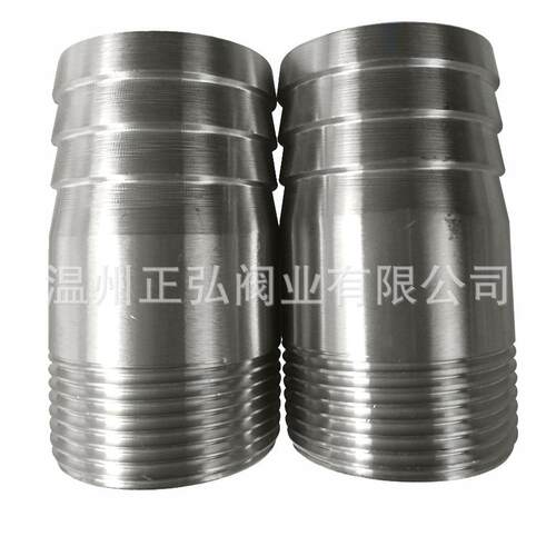 3寸不锈钢皮管接头 304不锈钢宝塔接头 加厚塔形倒刺 DN80马牙扣