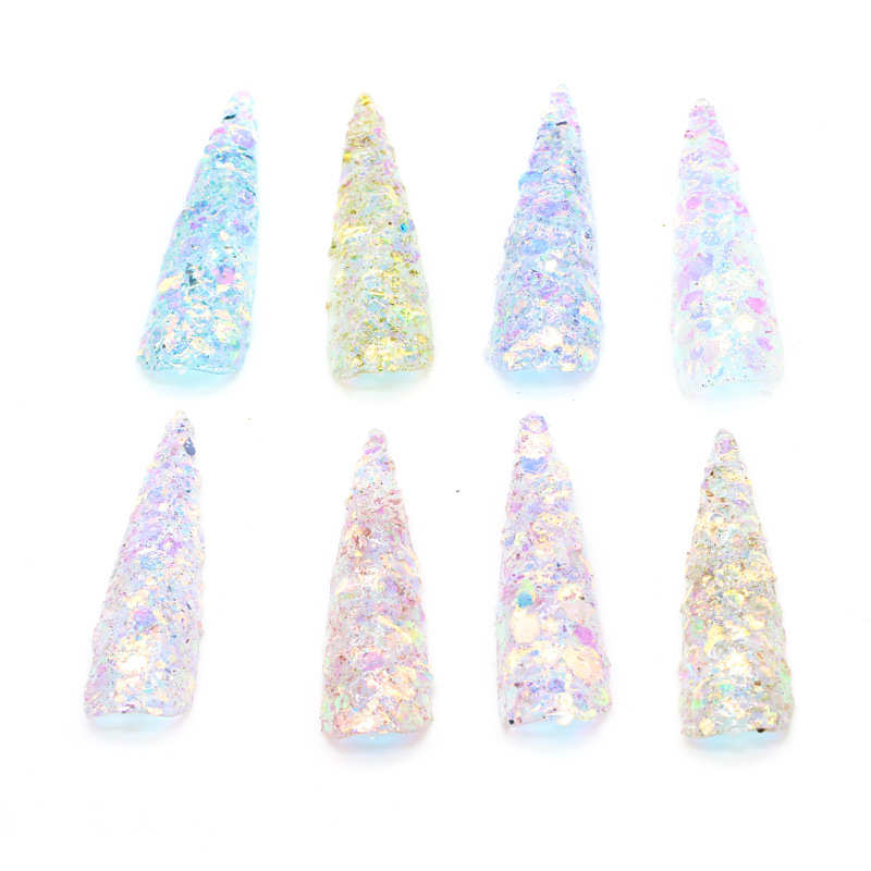 金美甲饰品指甲亮片妖精红网粉粉网瞳红葱镭射贴片细粉之混合粗闪