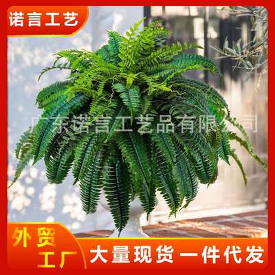88头爆款加密大号仿真绿植蕨类植物大波斯叶绿植波士顿蕨草