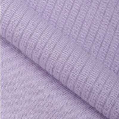 现货280g美粒棉RC氨纶混纺柔软单面提花罗纹布坑条打底针织面料