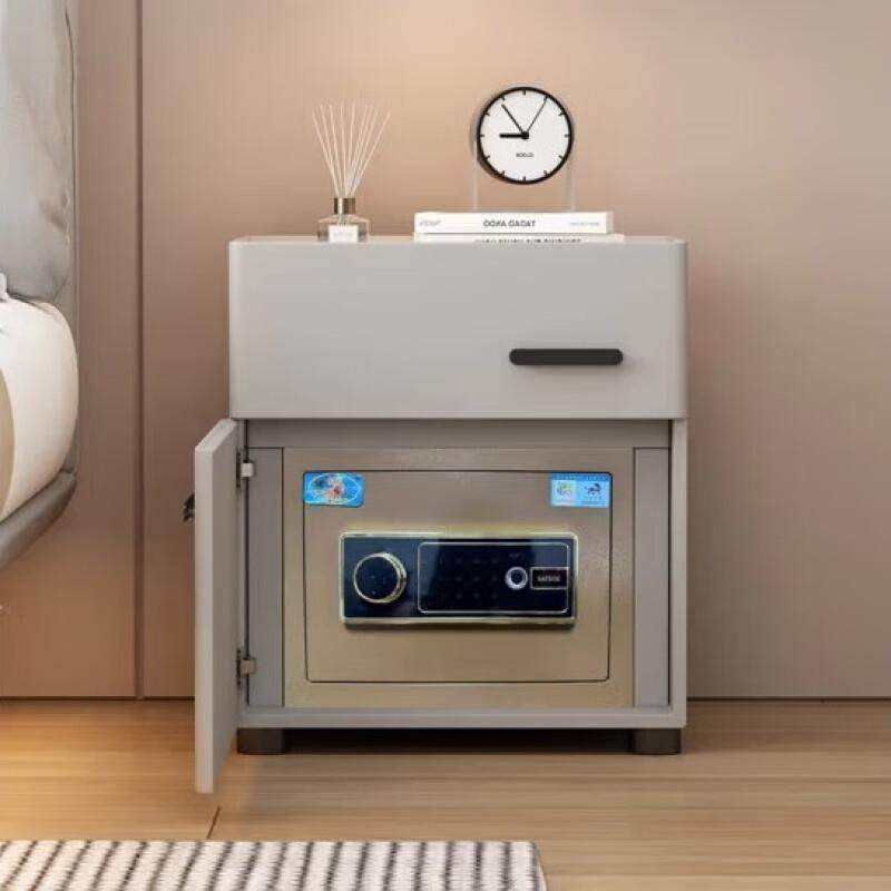 新款虎牌床头柜带保险箱一体实木智能家用防盗卧室指纹简约保险柜,住宅家具,床头柜,淘宝优惠券,粉丝福利购,淘宝优惠卷