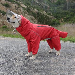 宠物狗狗雨衣中小型犬雪纳瑞比熊柴犬泰迪狗雨衣四脚全包尾巴雨服