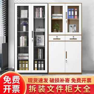 钢制柜 套色办公文件柜铁皮档案柜资料柜储物柜财务凭证柜带锁拆装