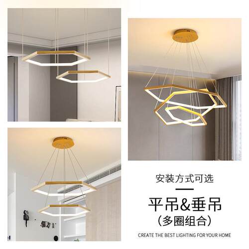设师轻奢意式极厅简别墅中空何造型简约个计性客餐几厅吊灯323极
