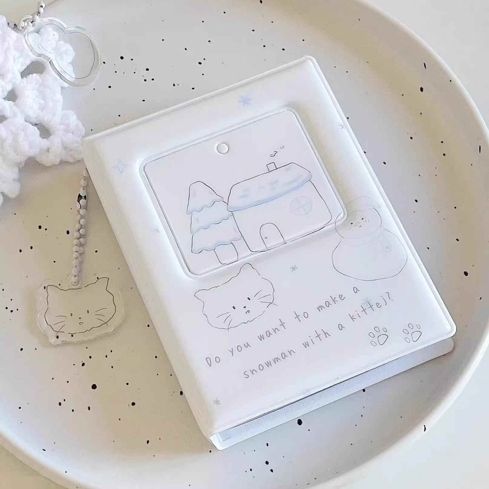 可爱冬日猫咪一宫格卡包三寸拍立得小卡ins风少女心追星收纳卡册