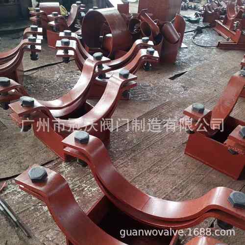 抱A2标准双螺栓多种管夹型管道支架管卡三不孔基准型箍锈钢管夹管