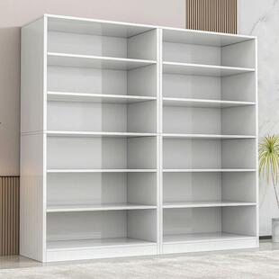 书架落地物厅架一体靠墙整墙角客实木色家用储CFA物转书柜置展示