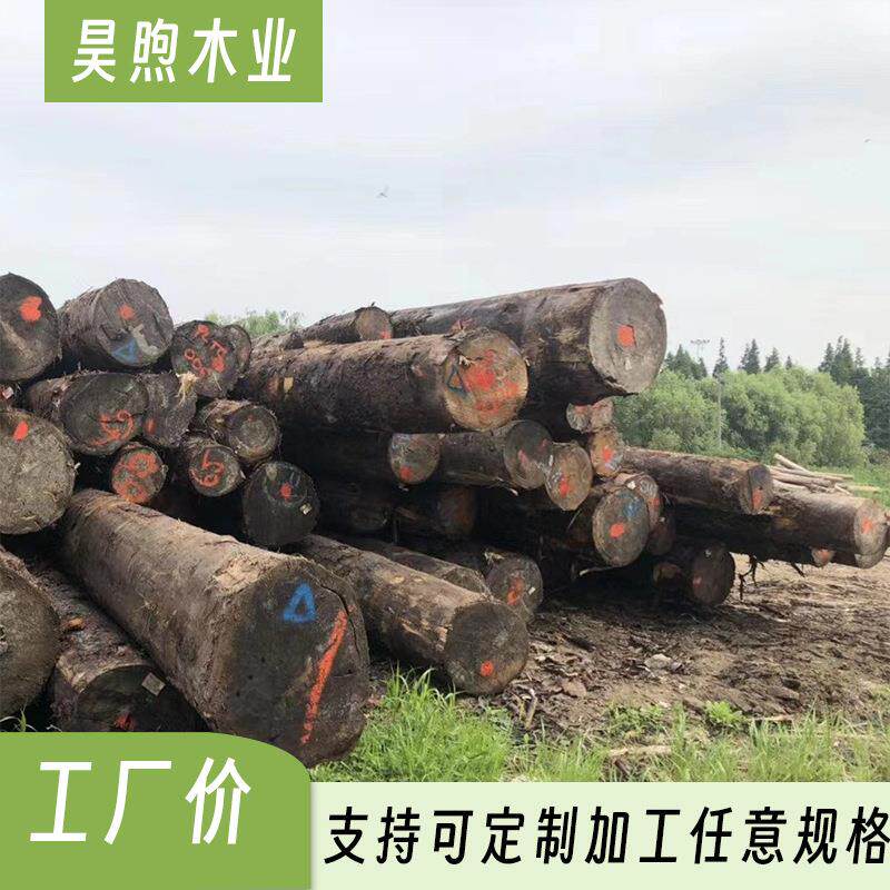 杉木云杉铁杉古建圆柱圆木防腐实木烘干板材云杉建筑工程木方