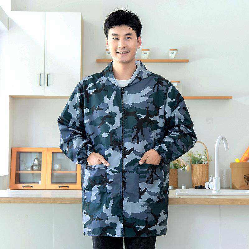 工作服长袖罩衣大人防水围裙套装图片