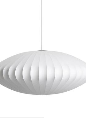 北欧HermanMiller蚕丝气泡吊灯侘寂风中古设计师餐厅法式卧室灯