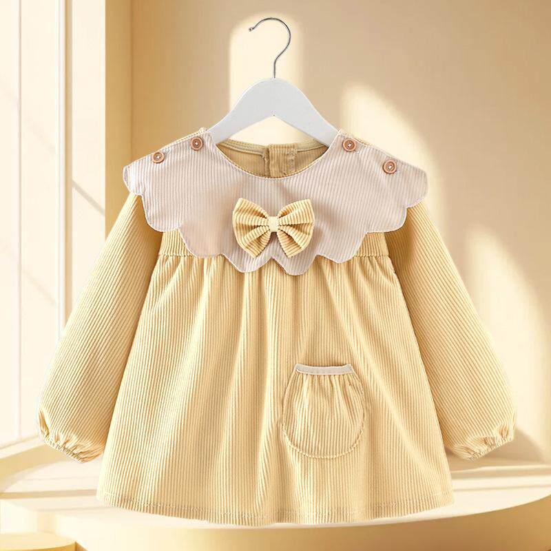 女宝罩衣外穿洋气宝宝吃饭防水防脏秋冬季护衣婴儿女童冬天反穿衣