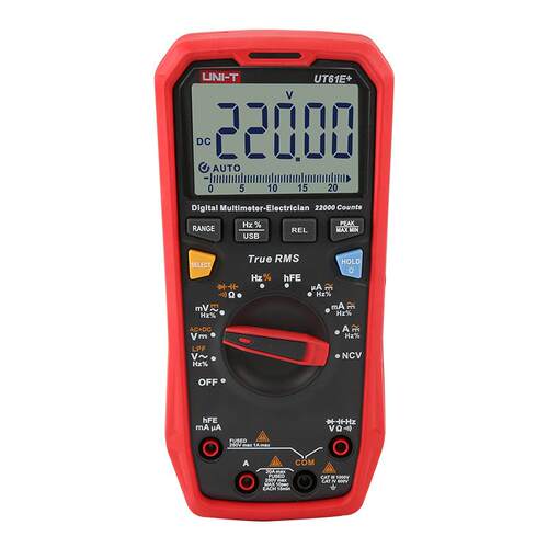 优利德UT61E+数字万用表高精度交直流电压电工自动防烧数显表