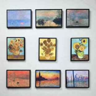 世界名画系列走廊玄关客厅餐厅卧室挂画装 饰画喷绘油画