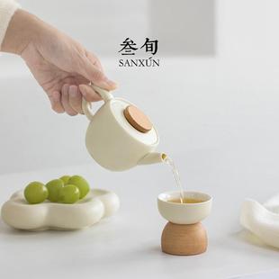 半刻茶壶大容量陶瓷防烫过滤单壶简约家用功夫茶具配件泡茶壶