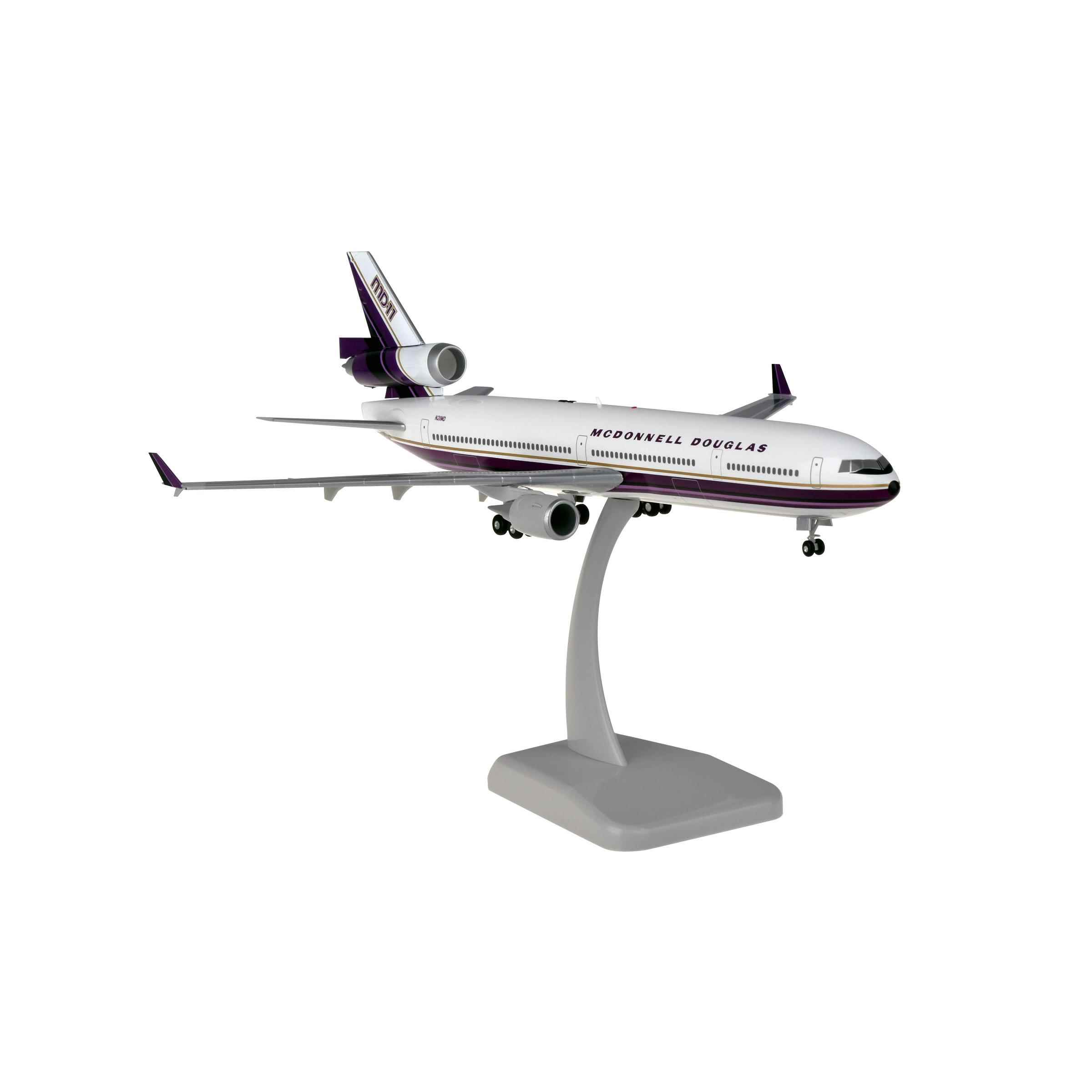 拼装飞机模型 hogan 1/200 麦道 MD-11 N211MD 手工航模 HG11632
