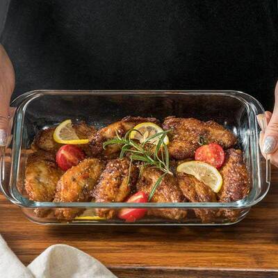 Toughened Pyrex baking tray family fish dish oblong