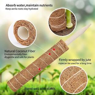 Pole Extens Plant Coir Climbing Support Plants Moss Bendable