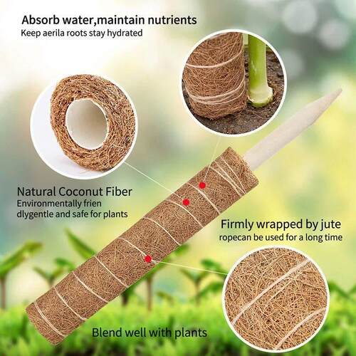 Plant Moss Coir Pole Bendable Plants Climbing Support Extens