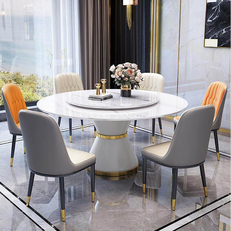 家庭用餐桌高级感小户型餐桌轻奢岩板椅组合家用大理石圆桌现代简,住宅家具,岩板餐桌,淘宝优惠券,粉丝福利购,淘宝优惠卷