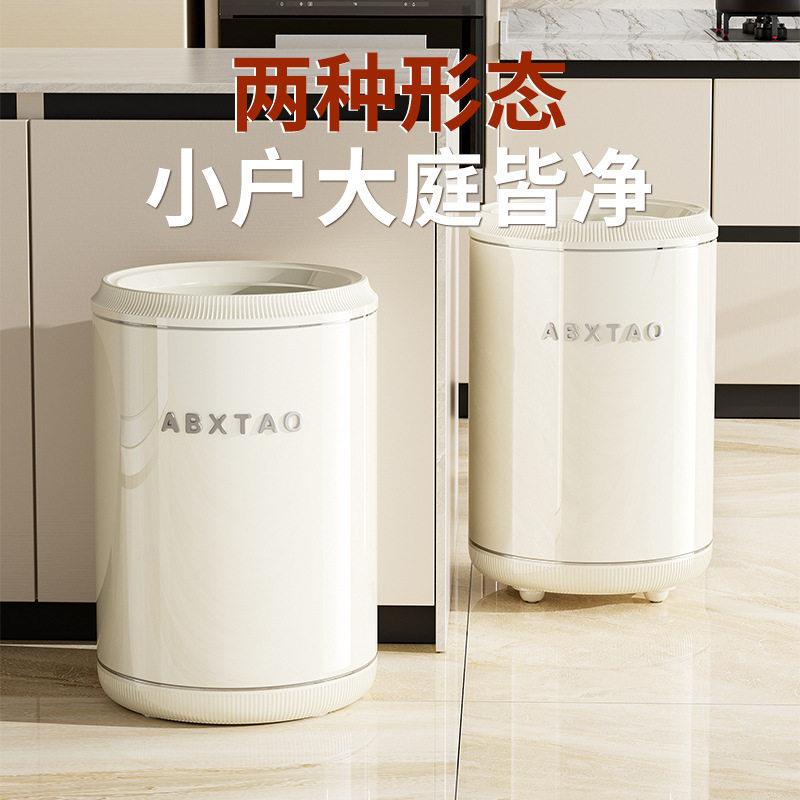 高端不锈钢垃圾桶家用2025新款厨房家用厕所带盖子大号大容量纸篓