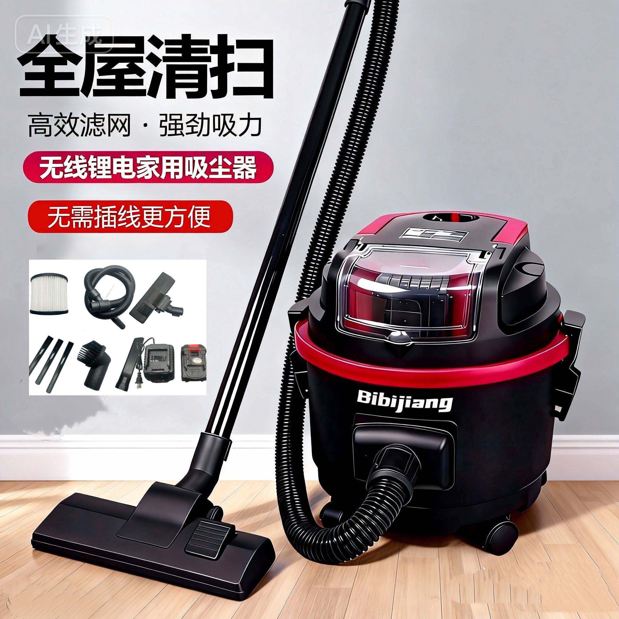 比比匠无线吸尘器家用全屋清扫强劲吸力大容量充电式便捷锂电吸毛