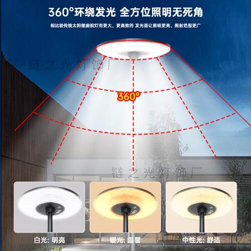 阳能户外灯庭院太灯景观灯用家666别移墅花园露台动飞碟感应照明