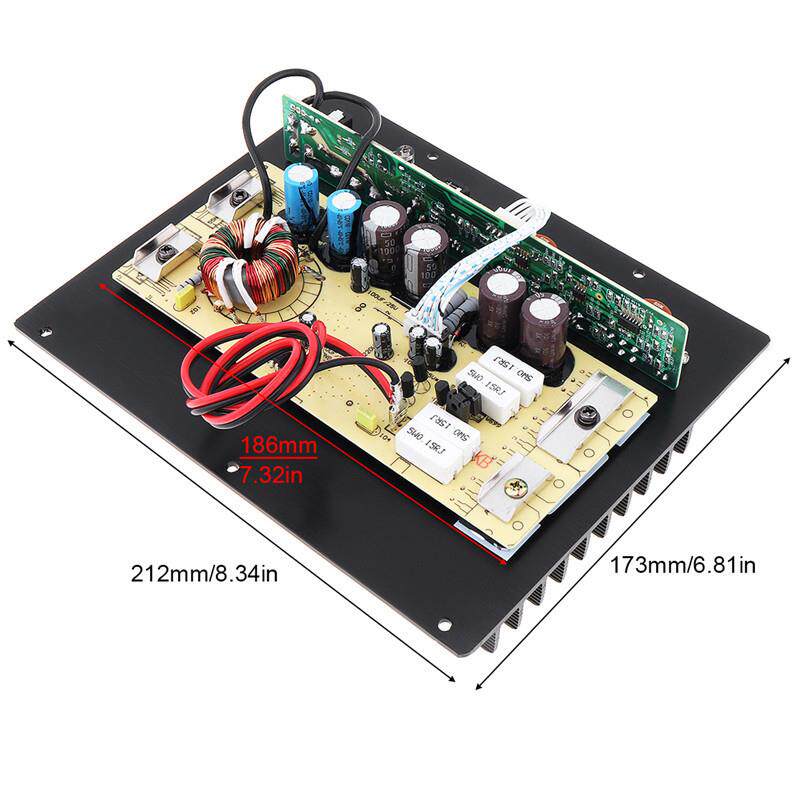 YL-180倚野狼寸大率有源汽车低音炮功放板12W0功可推12车载低音炮