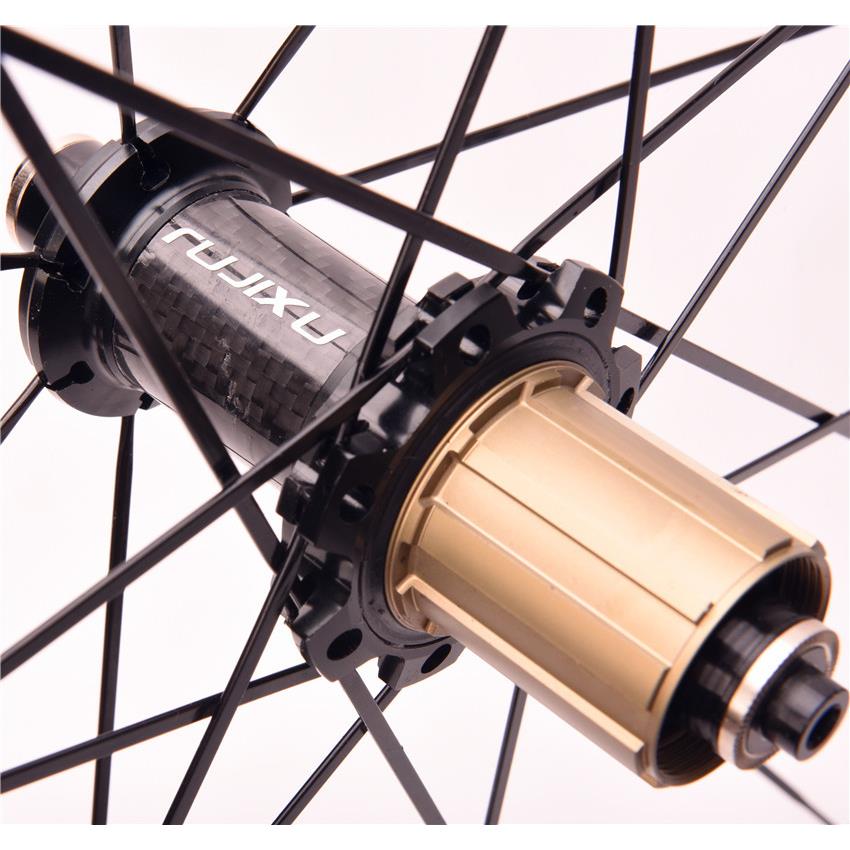 ruj破ixu700C风条4碳0mm反光标纤维管花鼓HQS路自公行车轮组V/C刹