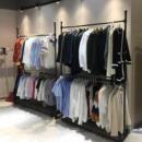 双杆式 衣帽架置地卧室阳台简易伸缩晾晒衣架jk制服双层升降收纳层