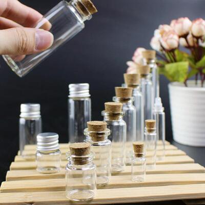 包邮10只软木塞小玻璃瓶装饰儿童许愿瓶创意透明漂流瓶西林瓶精致