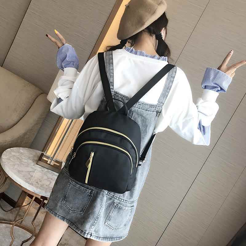 双背女士新款双肩尼龙布背包女包旅行双肩包小巧轻便随身轻便户外