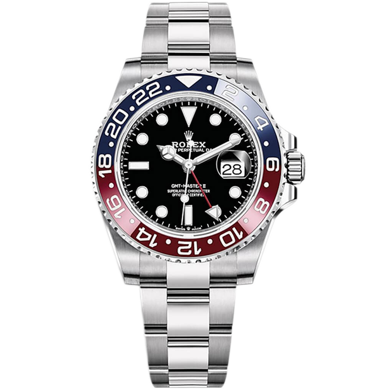 未使用[9.9新]劳力士格林尼治型钢自动机械手表男表126710可乐圈