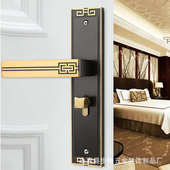 门锁室内卧室锁具新中式 房门锁静音门把手通用型实木门锁执手锁具