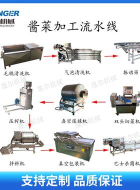 全自动番茄酱生产线预制菜清洗漂烫机商用切菜全套加工流水线