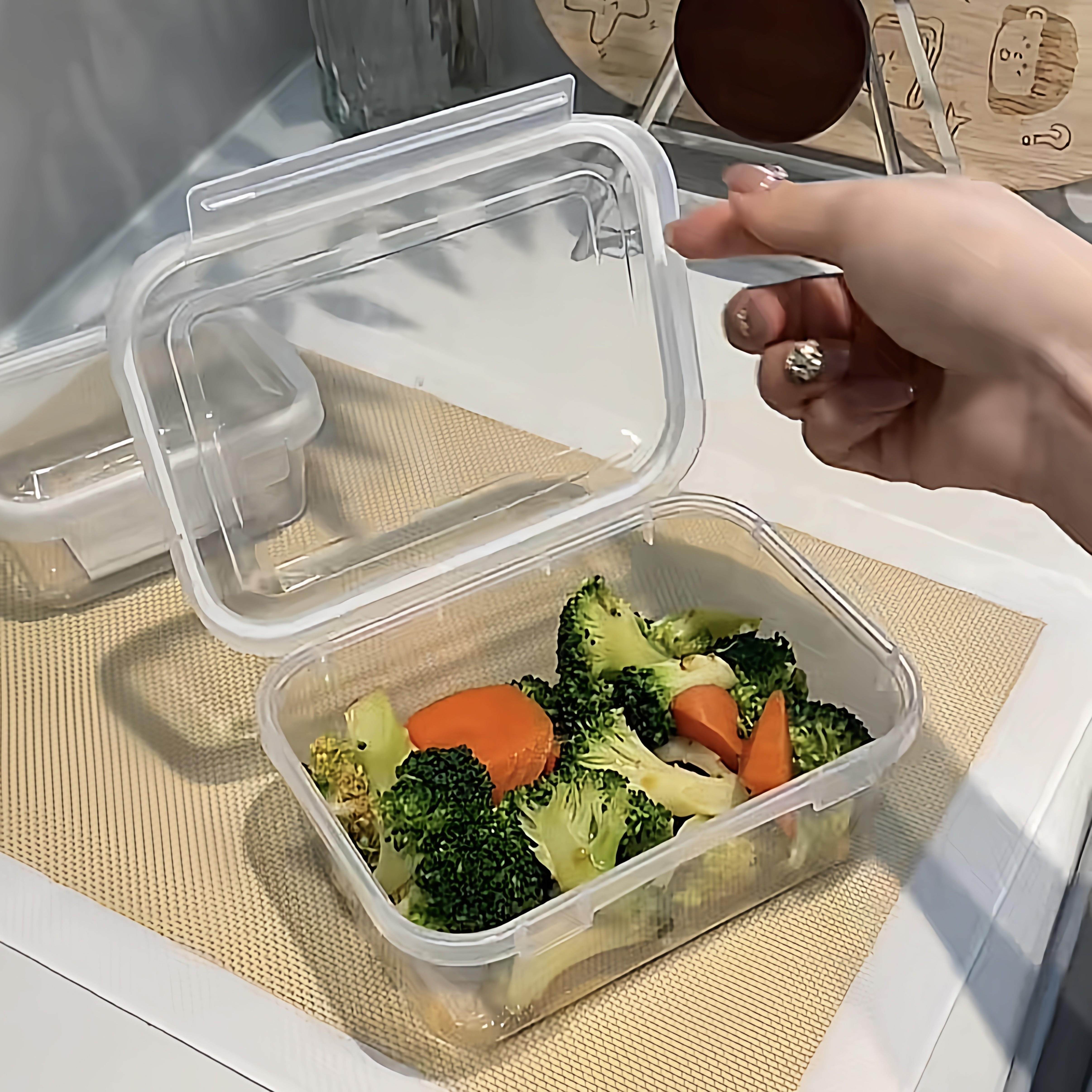 食用级冰箱收纳盒翻盖连盖密封保鲜盒多功能冻肉葱姜蒜饭菜分装盒