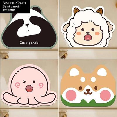 卡通可爱地板垫浴室吸水垫硅藻泥速干垫浴室厕所水槽防滑脚垫