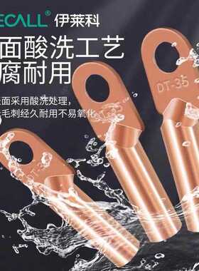 莱科铜鼻子D伊T系DZYQJ列铜鼻子加厚紫接鼻子dt接线端子非铜标线