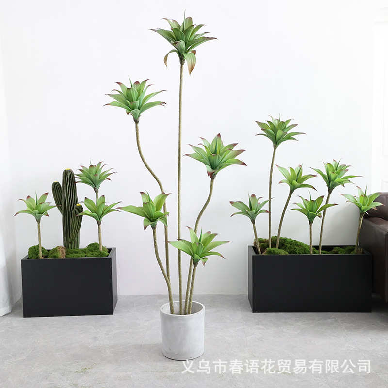 仿真绿植睡莲大型北欧仿生植物盆栽室内落地客厅橱窗装饰假树造景
