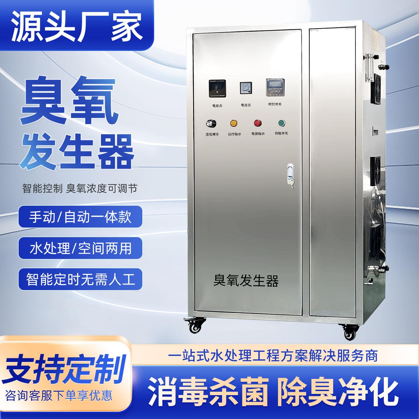 大型高浓度臭氧产生器风冷水冷空气源氧气源工业食品厂养殖水处理