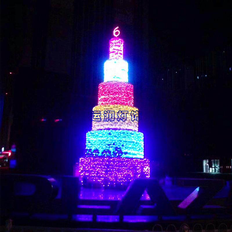 LED圣诞树亮化景观景区公园商场大型摆件装饰发光铁艺花灯造型灯