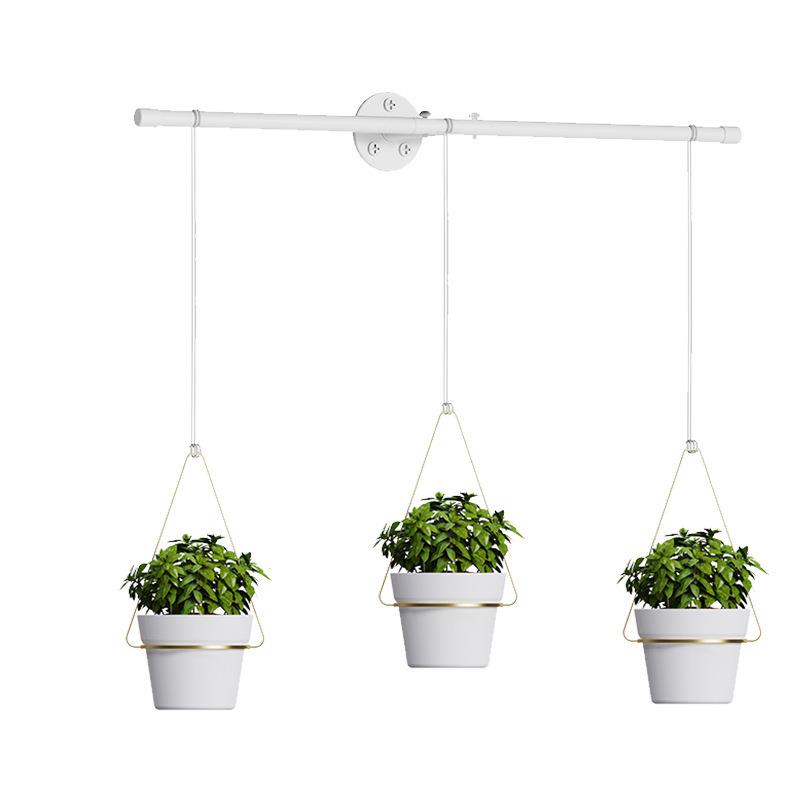 新品可拆卸悬挂花盆欧美室内壁挂花盆杆挂吊盆墙挂式铁艺花篮