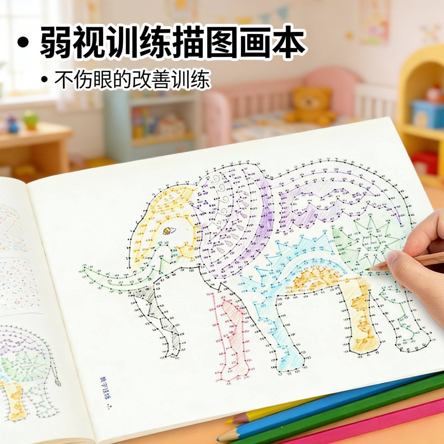 弱视训练描图画本小朋友专注力培养训练及提高儿童散光远视玩具