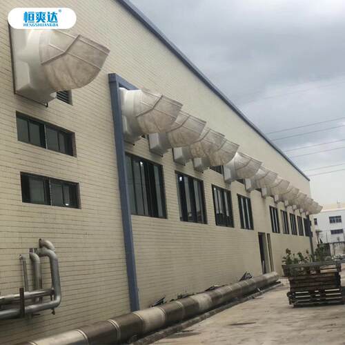屋顶负压风机工业排风扇配件90度60度45度耐腐蚀玻璃钢导风弯头