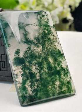 批发水草玛瑙玉石安无事牌子挂件玛瑙玉器吊坠玉佩