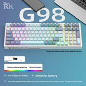 2.4g无线有线灯下位置定制DIY热插 G98机械键盘Rgb光蓝牙三模式