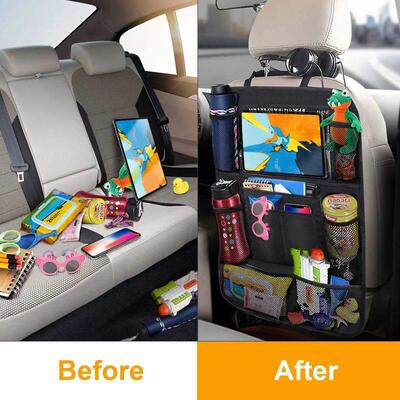 Car Back Seat Organizer with Touch Screen Tablet Holder Auto